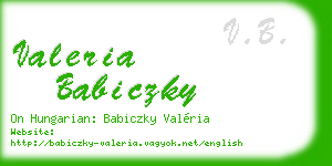 valeria babiczky business card